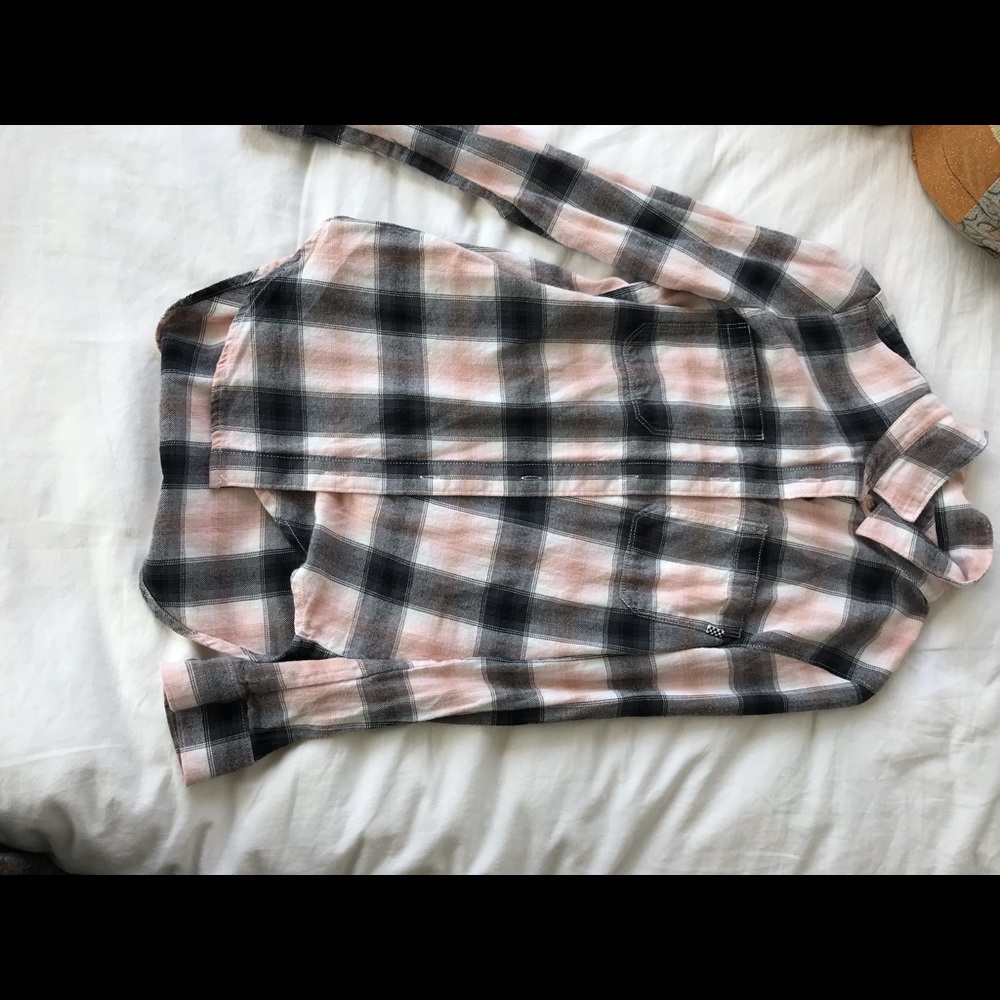 Vans pink and black flannel